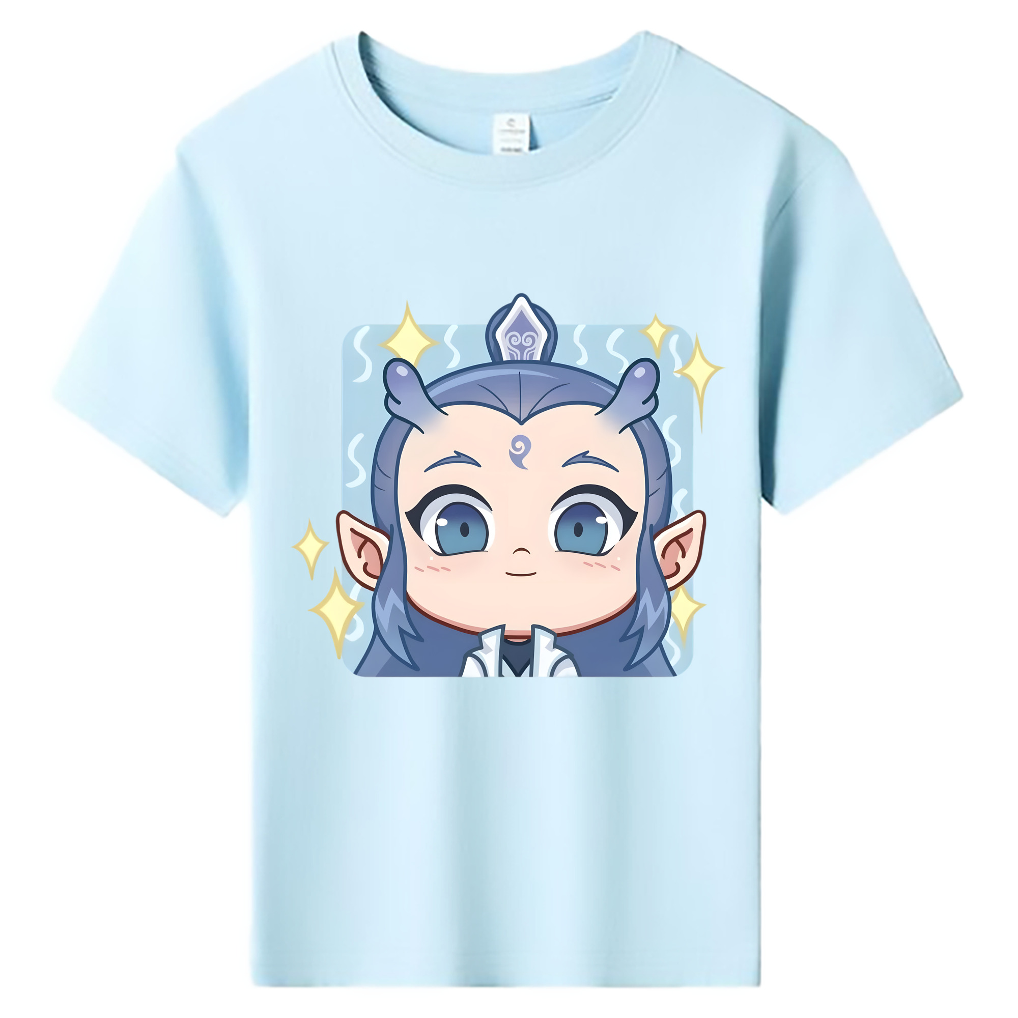（画像用） Ne Zha 2 ナタ 魔童の大暴れ 綿100％キッズTシャツ（フロントプリント）